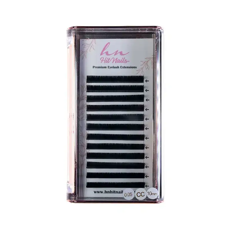 Cils 3D/Russes CC 0,05mm x 10mm en Boîte 12 Rangées