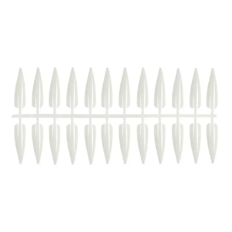 Tips pour Nail Art "Stiletto" Naturel en Bande 120pcs