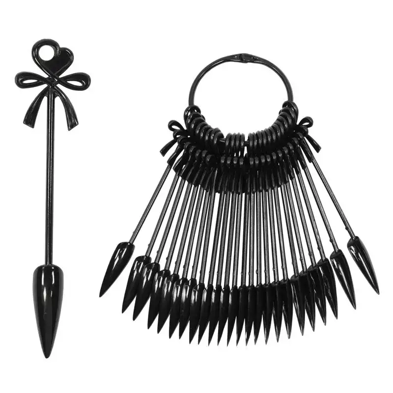 24 Tips Display Ring Stiletto Black