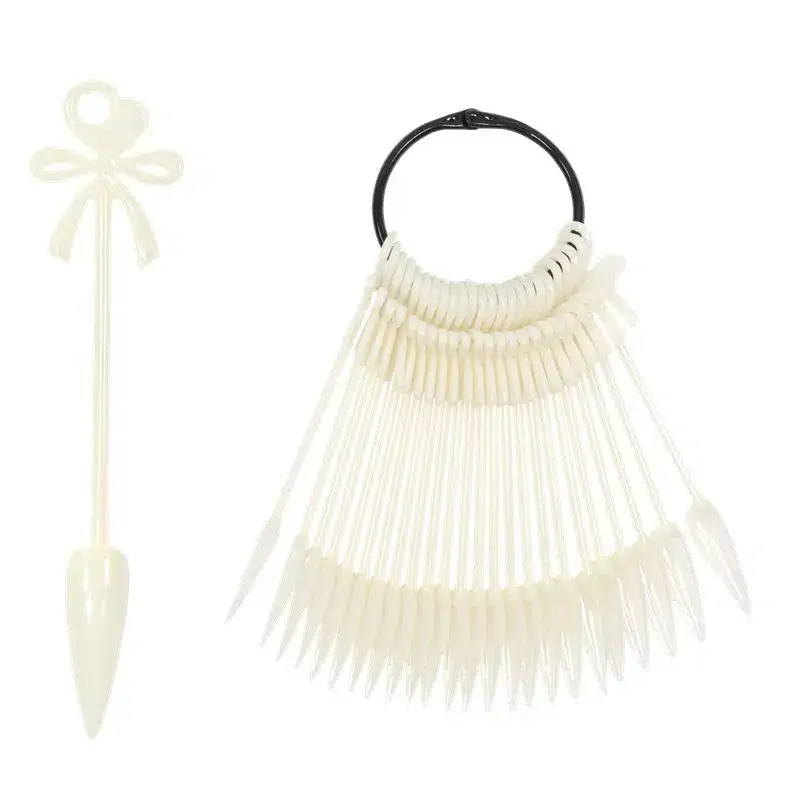 Porte-Échantillon 24 Tips en Anneau Stiletto Natural