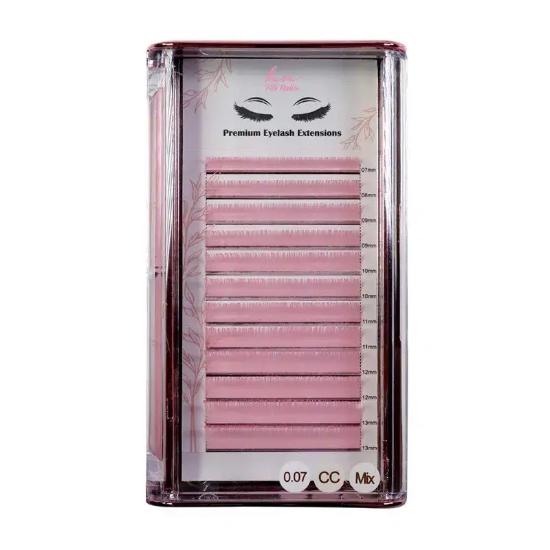 Cils 3D/Russes Pink CC 0,07mm Mix en Boîte 12 rangées