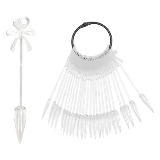 [U.MOS.004] Porte-Échantillon 24 Tips en Anneau Stiletto Clear