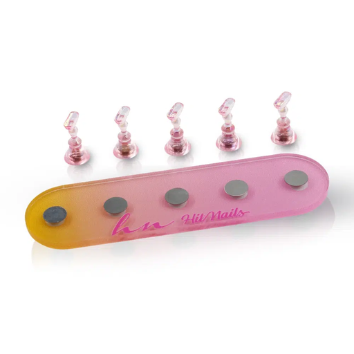 [NA.FE.005] Épingles Magnétiques pour Nail Art avec Base - 5 pièces - Rose Licorne