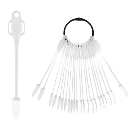 [U.MOS.007] 24 Tips Display Ring Oval Clear - Md.