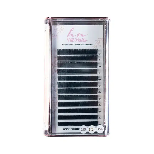 [P.3D.027] Cils 3D/Russes CC 0,07mm x 14mm en Boîte 12 Rangées