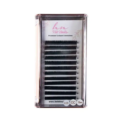 [P.3D.020] Cils 3D/Russes CC 0,05mm x 13mm en Boîte 12 Rangées