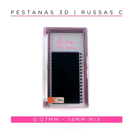 [P.3DCO.003] Cils 3D/Russes C 0,07mm Mix Noir Bleu