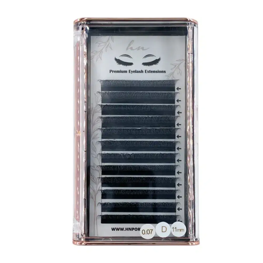 [P.VE.009] Cils 3D/Russes D 0,07mm 11mm - Type W